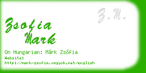 zsofia mark business card